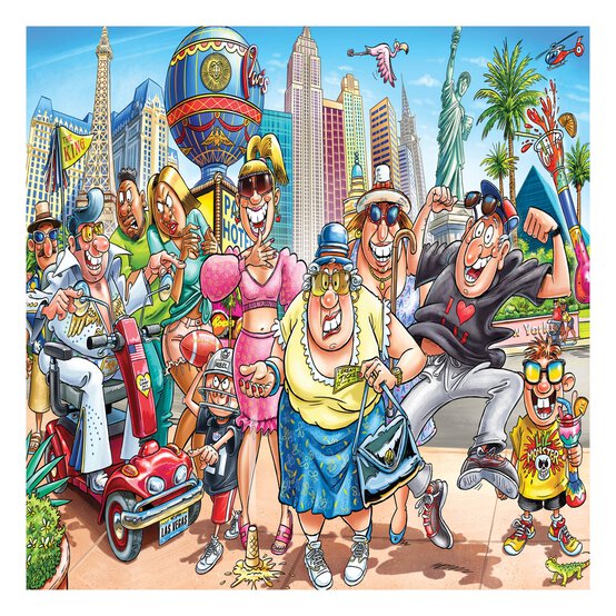 Wasgij Original 48 What Happens in Vegas Jigsaw Puzzle 1000 Pieces image number 2