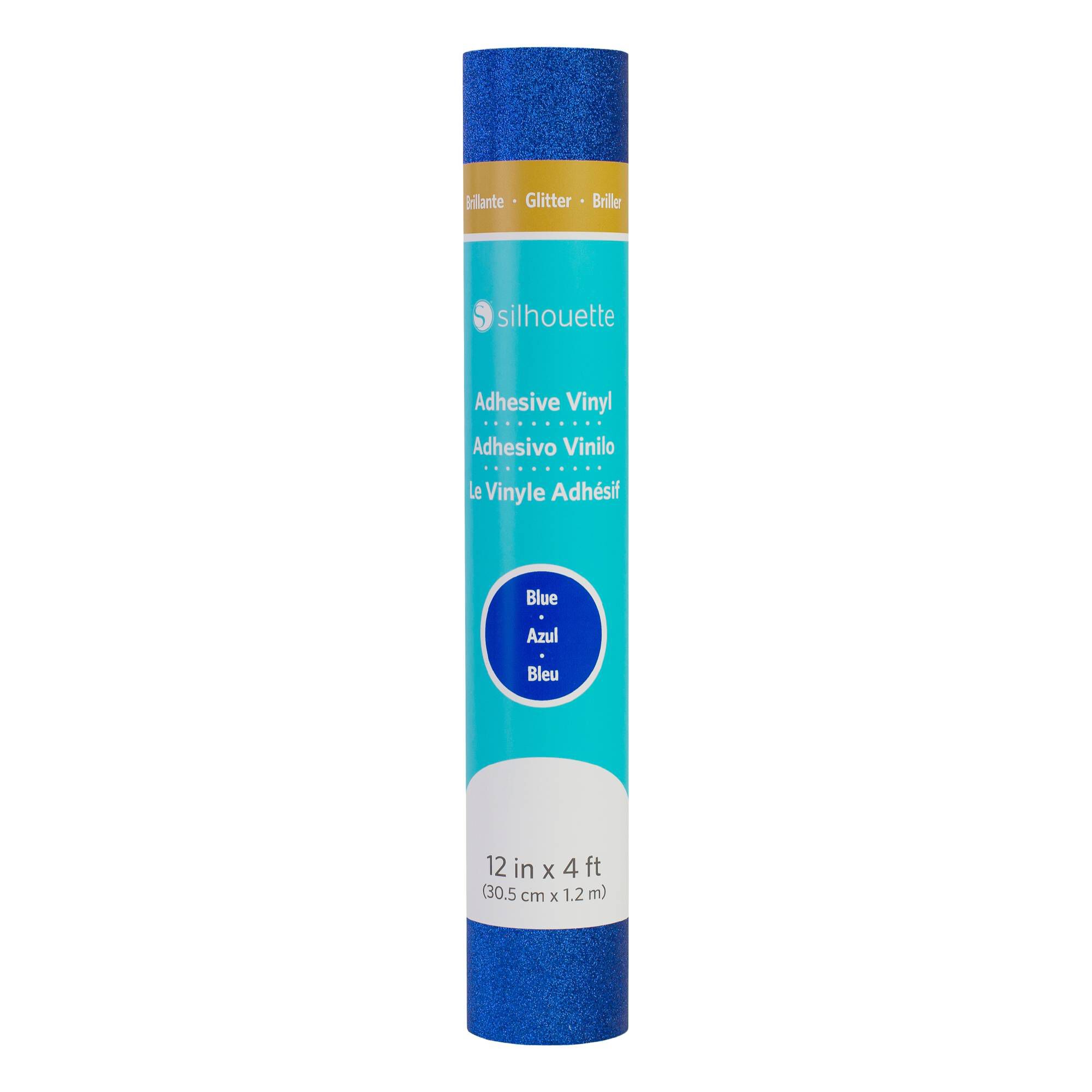 Silhouette Blue Glitter Adhesive Vinyl 12 x 48 Inches Hobbycraft