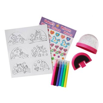 Colour-In Unicorn Snow Globe Kit
