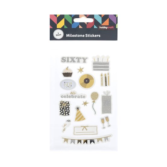 60th Birthday Milestone Stickers image number 4
