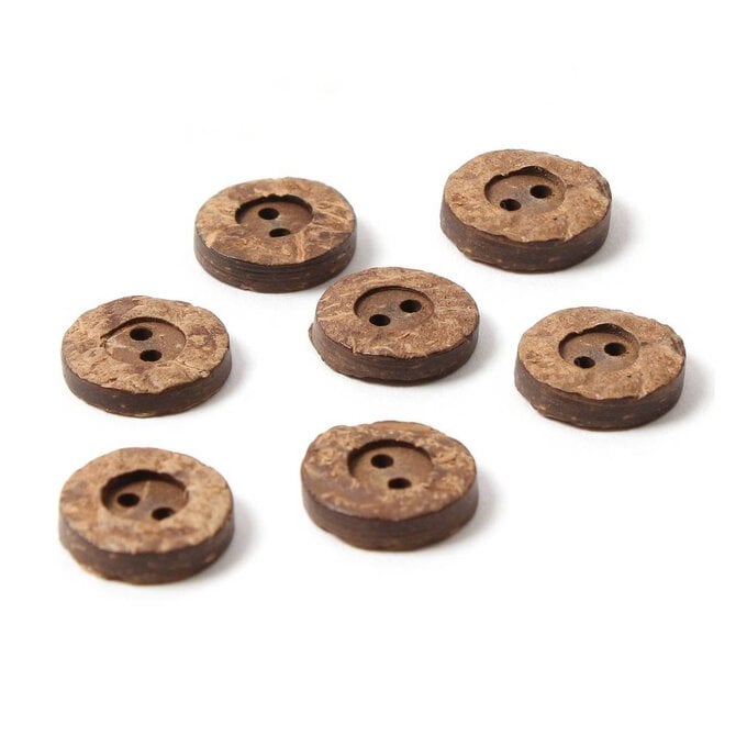 Hemline Assorted Novelty Wood Button 7 Pack