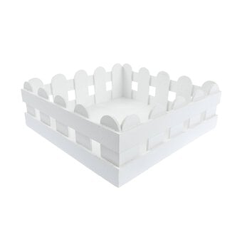 White Wooden Fence Crate 27cm