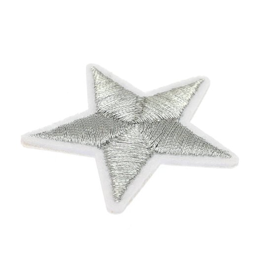 Silver Star Iron-On Motifs 3 Pack image number 3