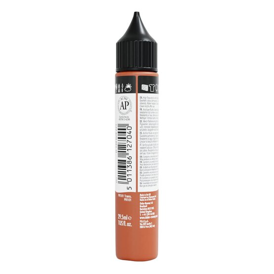 Daler-Rowney System3 Burnt Sienna Fluid Acrylic 29.5ml (221) image number 2