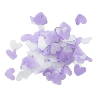 Purple Biodegradable Confetti Hearts 13g