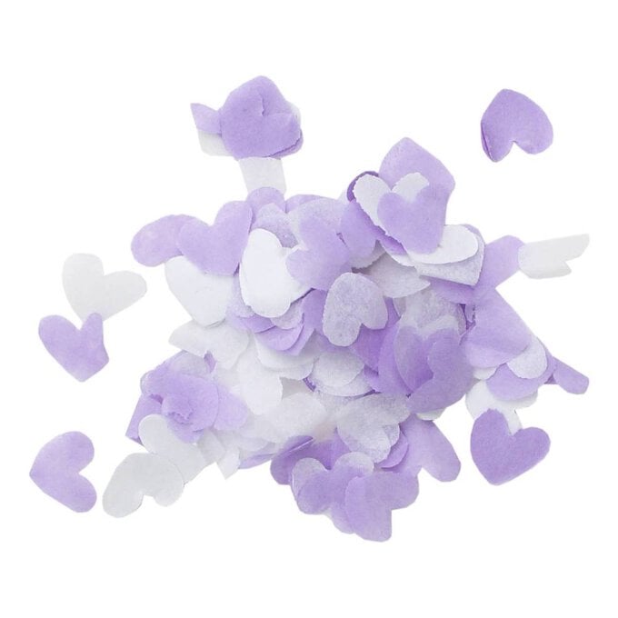 Purple Biodegradable Confetti Hearts 13g image number 1