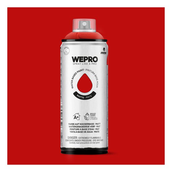 MTN WEPRO Tango Red Matt Water-Based Spray Paint 400ml image number 1