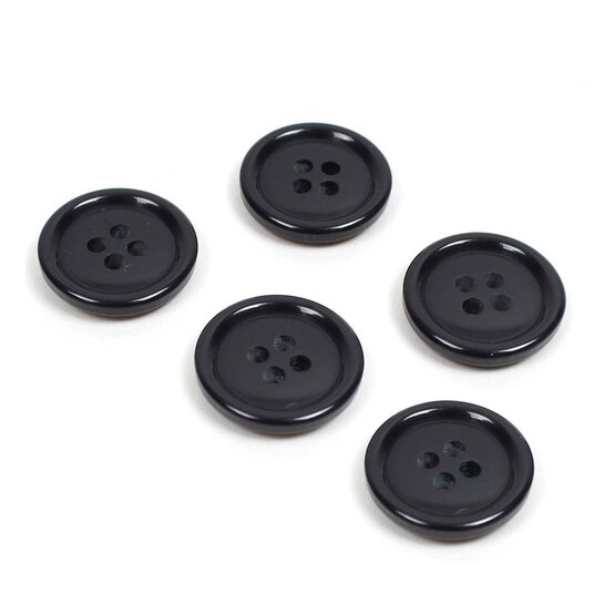 Hemline Royal Blue Basic Holes Button 5 Pack image number 1