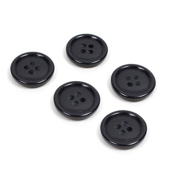 Hemline Royal Blue Basic Holes Button 5 Pack
