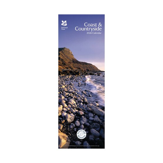 National Trust Coast and Countryside Slim Calendar 2026 image number 1