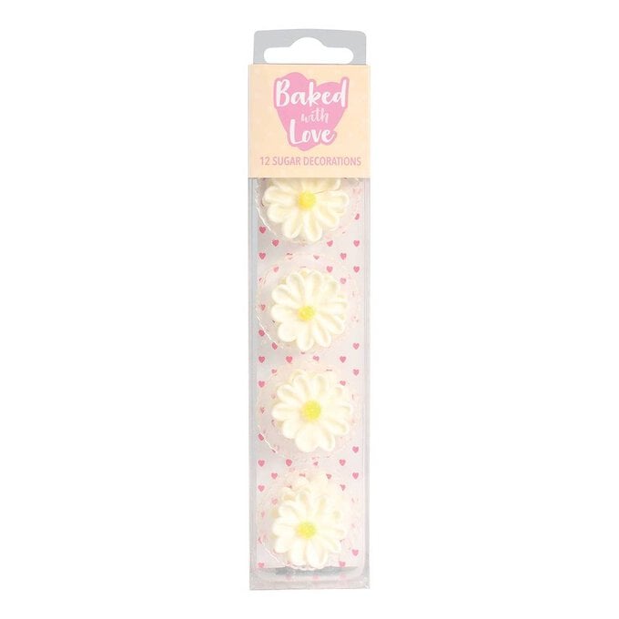 Baked With Love Daisy Sugar Toppers 12 Pack image number 1