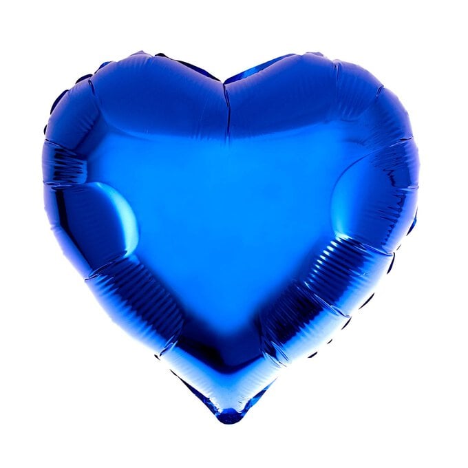 Large Blue Foil Heart Balloon image number 1