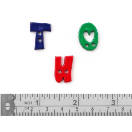 Trimits Primary Colour Alphabet Craft Buttons 20g image number 3