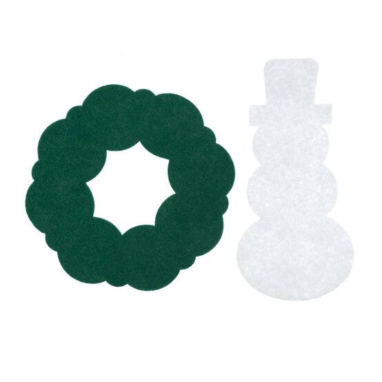 Felt Snowman and Wreath Set 10 Pack image number 3