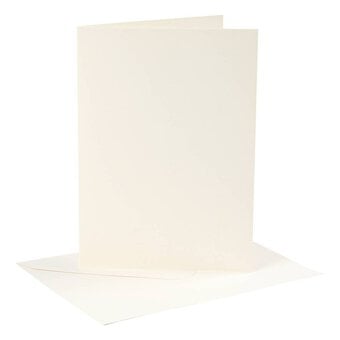 Off White Cards and Envelopes 5 x 7 Inches 4 Pack