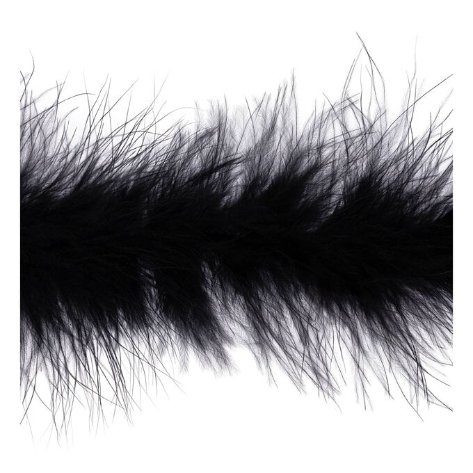 Black Luxury Marabou Trim by the Metre image number 1