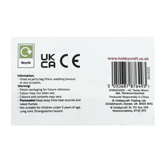 Rainbow Twisty Worms 4 Pack image number 6