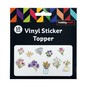 Floral Vinyl Sticker Toppers 10 Pieces image number 4