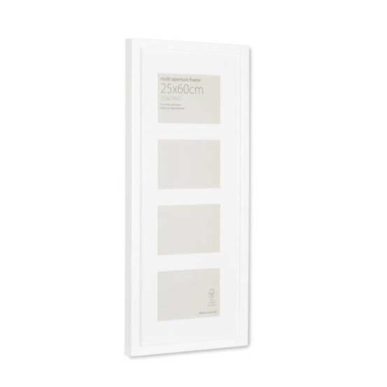 White Multi-Aperture Frame 25cm x 60cm