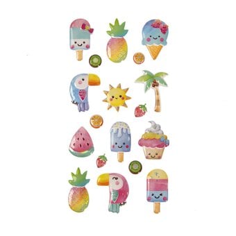 Tropical Ice Cream Pop-Up Stickers