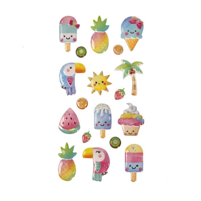 Tropical Ice Cream Pop-Up Stickers image number 1