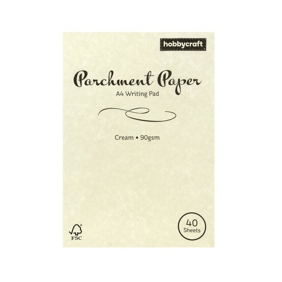 Cream Parchment Paper Writing Pad A4 40 Sheets image number 5
