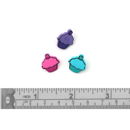 Trimits Cupcake Novelty Buttons 11 Pieces image number 3