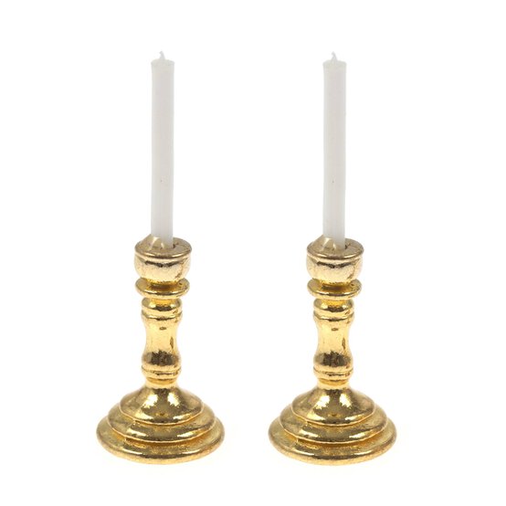 Doll&rsquo;s House Brass Candlesticks 2 Pack image number 1