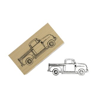 Truck Wooden Stamp 6.3cm x 3.1cm