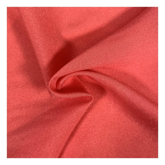 Coral High Elastic Crepe Fabric by the Metre image number 1