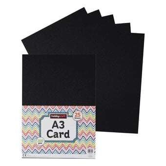Black Card A3 25 Pack