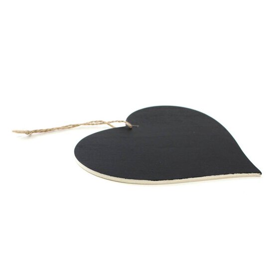 Chalkboard Hanging Heart Decoration 15cm