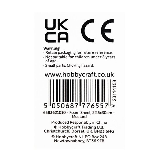 Mustard EVA Foam Sheet 22.5cm x 30cm image number 5