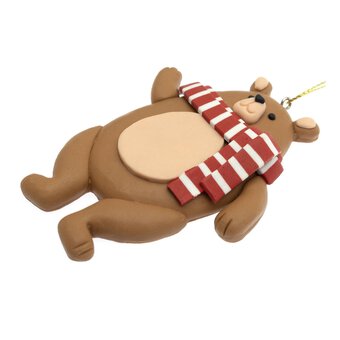 Clay Bear Decoration 9cm 