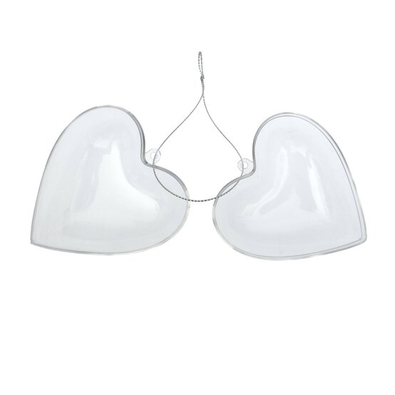 Hanging Plastic Fillable Heart Decoration 8cm image number 4