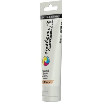 Daler-Rowney System3 Peach Pink Heavy Body Acrylic 59ml image number 3