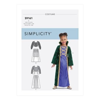 Simplicity Kids’ Witch Costume Sewing Pattern S9161 (3-8)