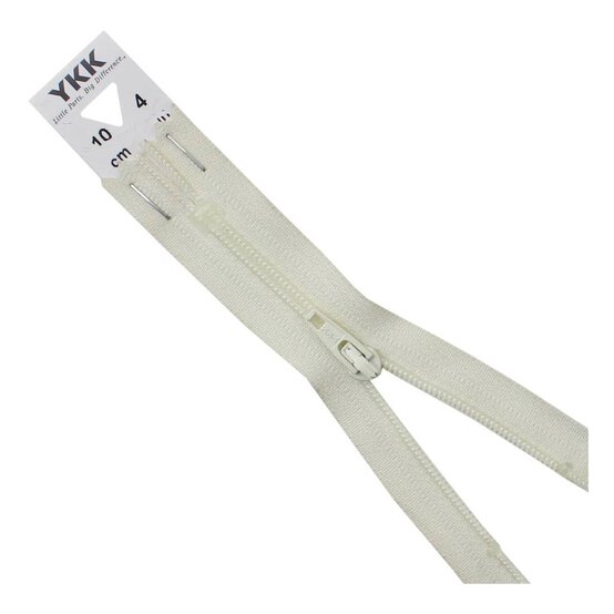 YKK Cream Dress and Skirt Zip 10cm image number 1