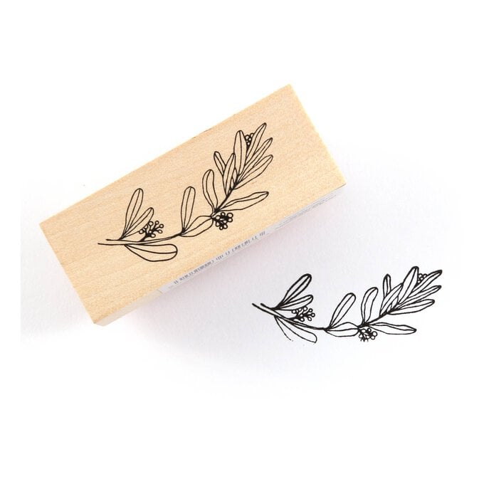 Spring Twig Wooden Stamp 2.5cm x 6.3cm image number 1