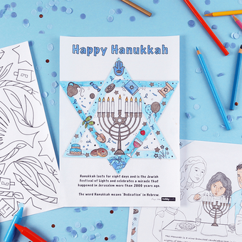 4 Free Hanukkah Colouring Downloads