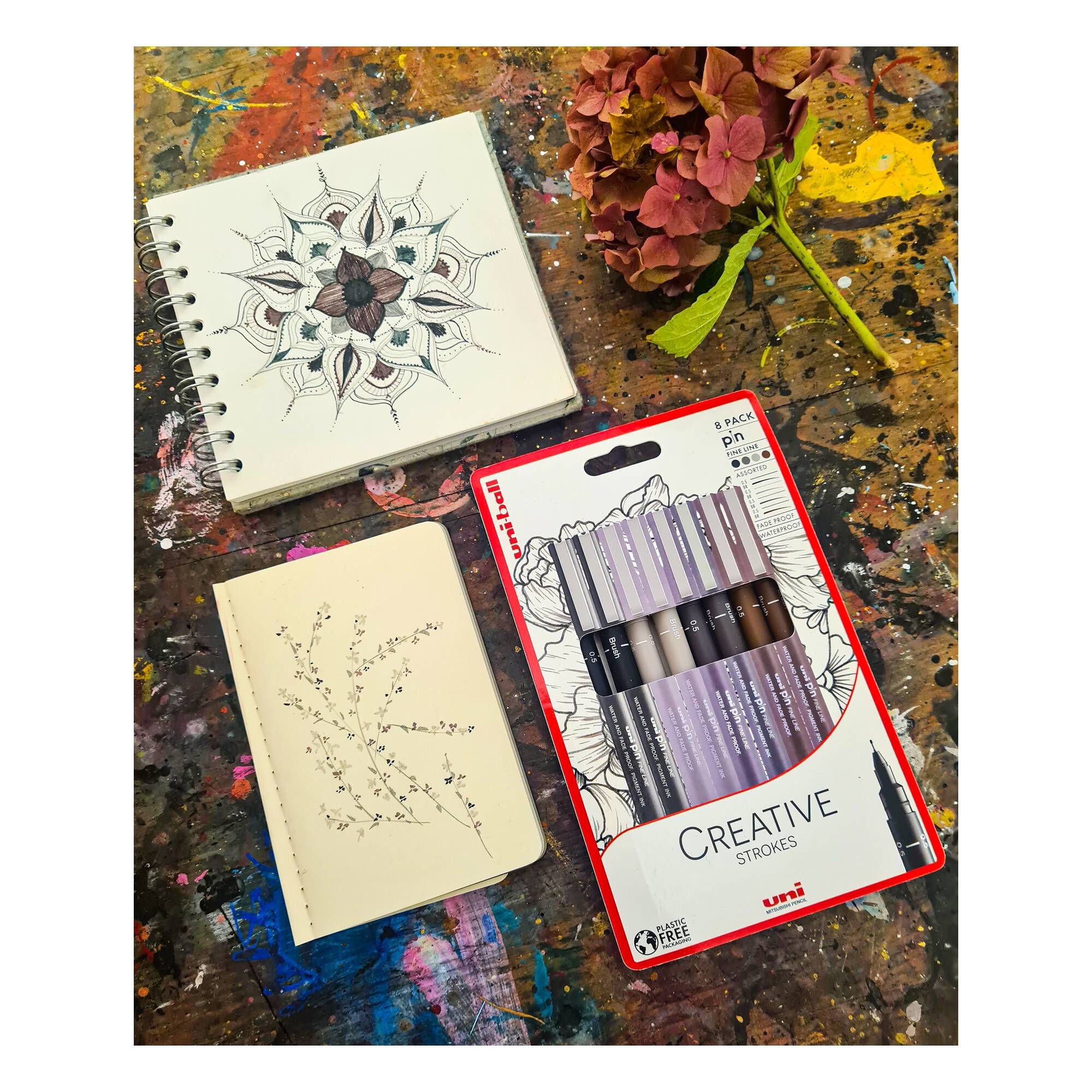 Uni-ball PIN Creative Strokes Fineliners 8 Pack | Hobbycraft