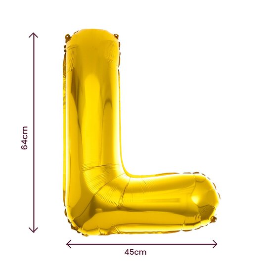 Extra Large Gold Foil Letter L Balloon image number 2