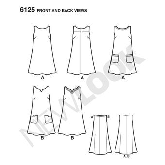 New Look Women's Dress Sewing Pattern 6125