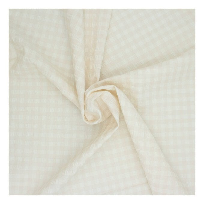 Cream Waffle Fabric by the Metre image number 1