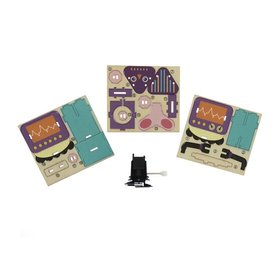 Wind-Up Wooden Robot Ronnie Round Ears image number 3