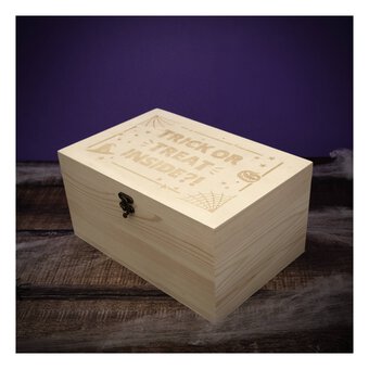 Trick or Treat Wooden Box 20cm x 30cm 