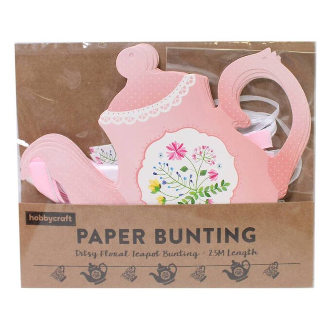 Ditsy Floral Teapot Bunting 2.5m image number 1