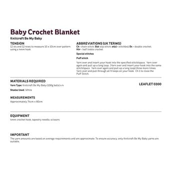 Knitcraft Baby Crochet Blanket Digital Pattern 0300 image number 3