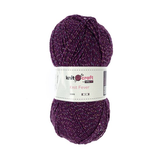 Knitcraft Purple Knit Fever Yarn 100g image number 1