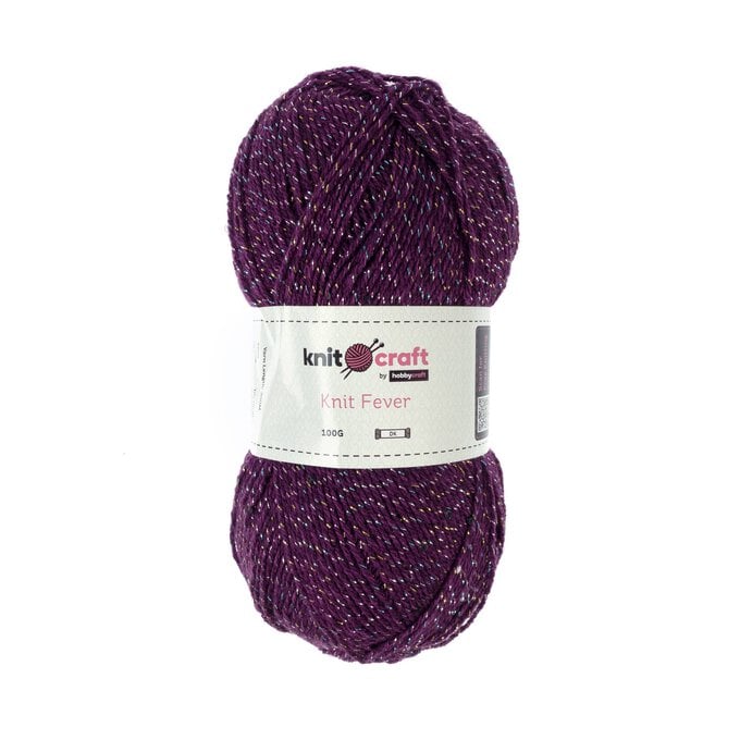 Knitcraft Purple Knit Fever Yarn 100g  image number 1